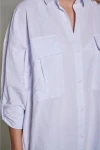 Beyaz Uzun Oversize Elbise Gömlek(ZCK0194)