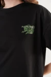 Siyah Ön Arka REPUBLIC Baskılı Oversize Tişört (ZCK0286)