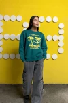 Kadın Yeşil Palmiye Baskılı Şardonlu Sweatshirt (zck0704)