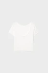 Beyaz Sırt Dekolteli T-shirt (zck0773)
