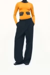 Sarı Sırt Dekolteli Bodysuit (zck0771)